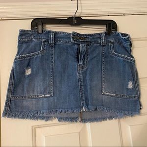 Y2K Vintage Abercrombie & Fitch Jean Skirt Sz 10 Mini Cotton
